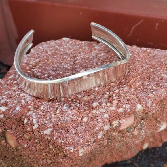 Vintage sterling modernist cuff‎ - Picture 4 of 10